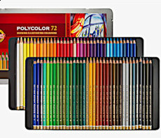 Polycolor fargeblyanter, sett. POLYCOLOR 72 fargeblyanter i sett fra Koh-I-Noor.